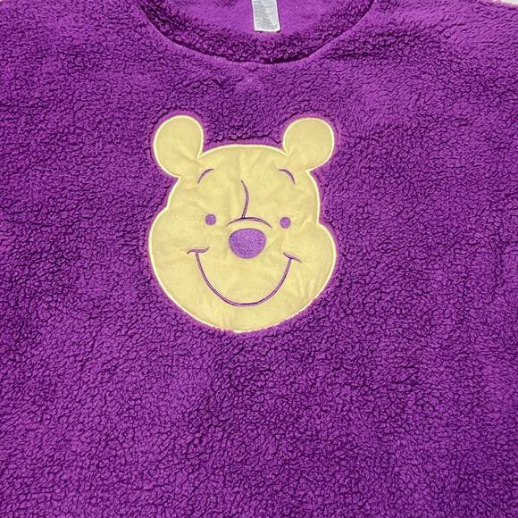 Disney Winnie The Pooh Fleece Sweatshirt Purple Kids Youth Medium 8-10 Sweater - Picture 3 of 4